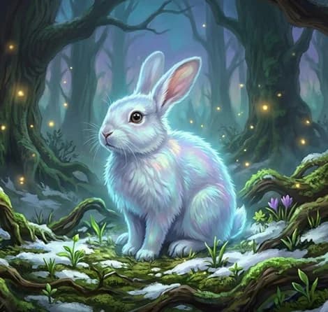 White Easter Hare